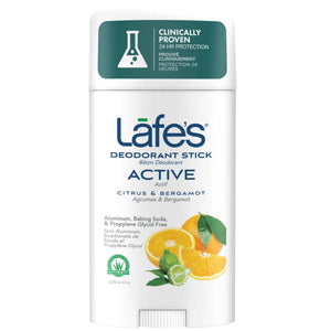 Lafe's Deodorant Stick - Active (Citrus + Bergamot) 63g