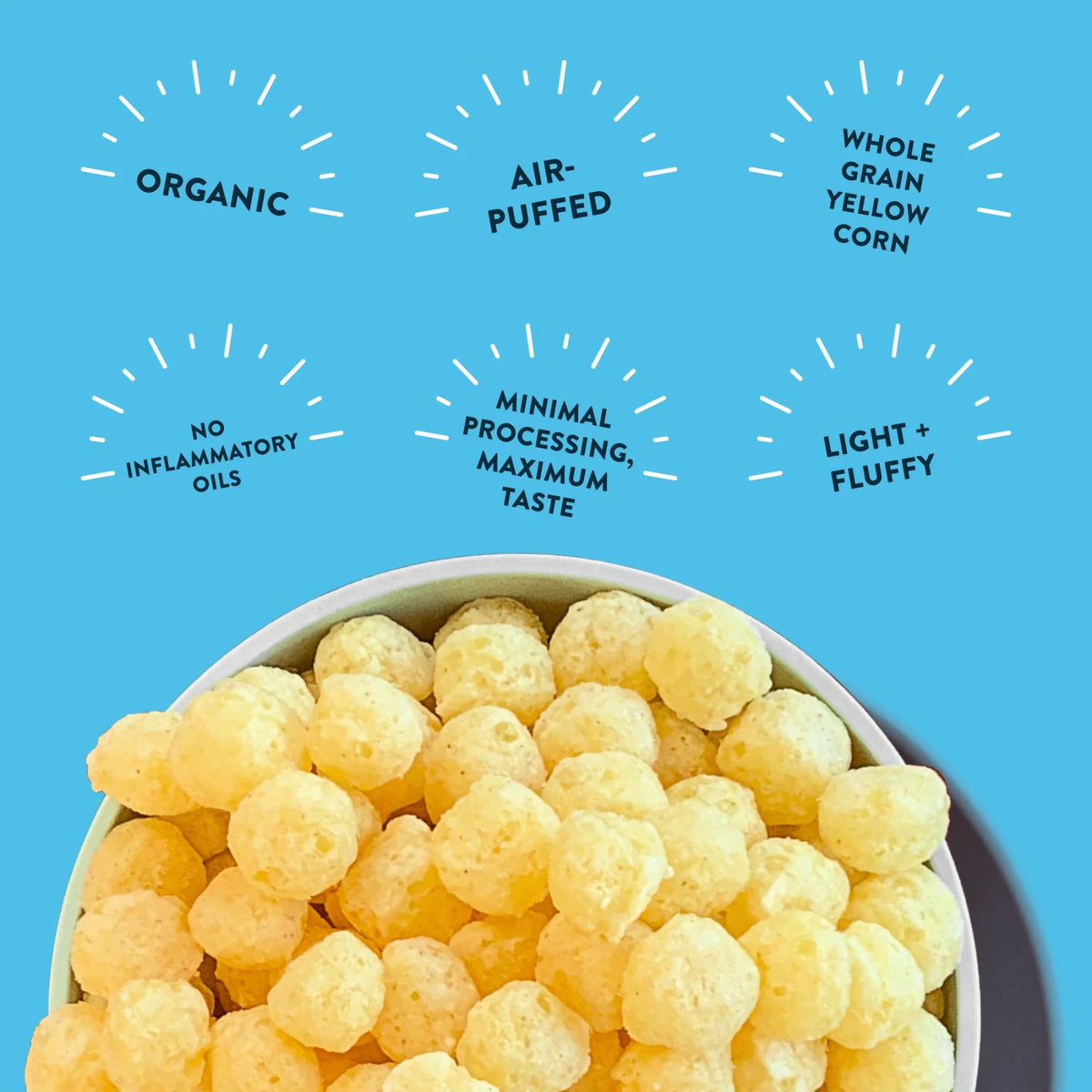 Lesser Evil Organic Corn Puffs Space Balls - Ranch Rocket Ship 142g