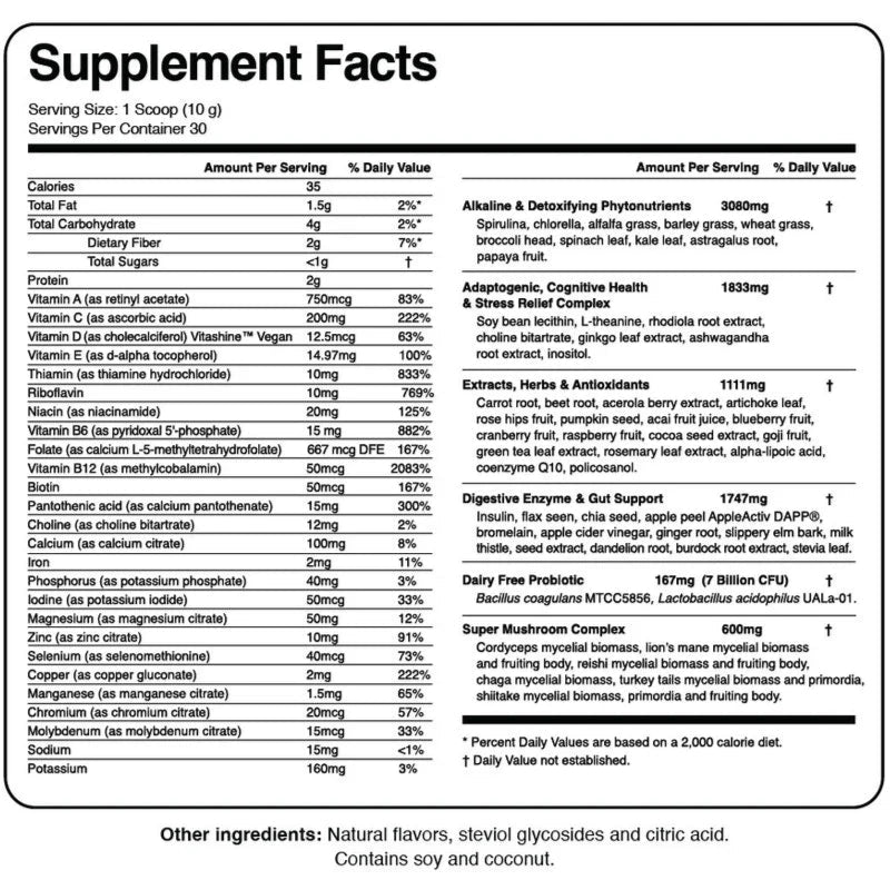 Magic Scoop All-in-One Nutritional Greens Powder - Pineapple Coconut 312g