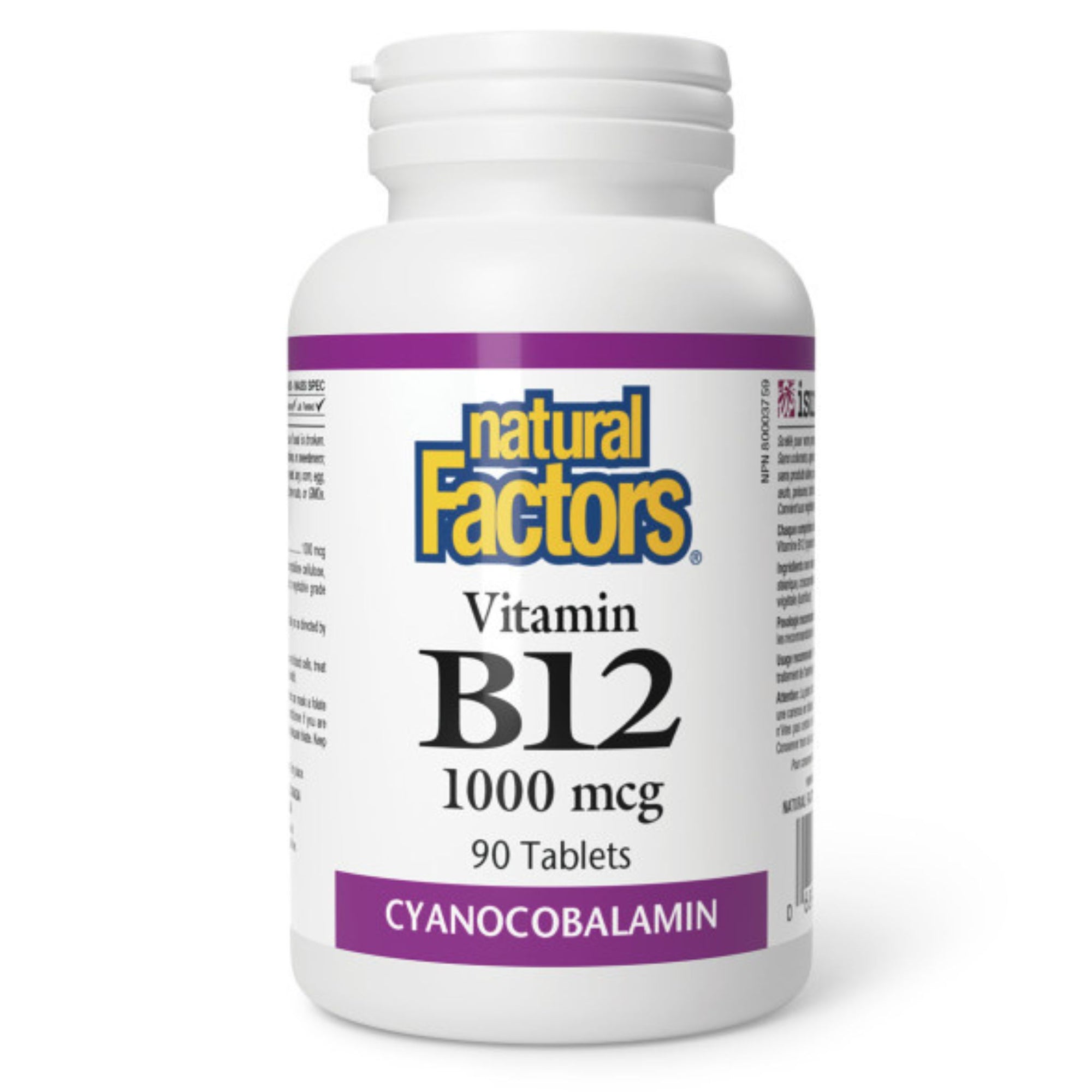 Natural Factors Vitamin B12 1000mcg - 90 tablets 