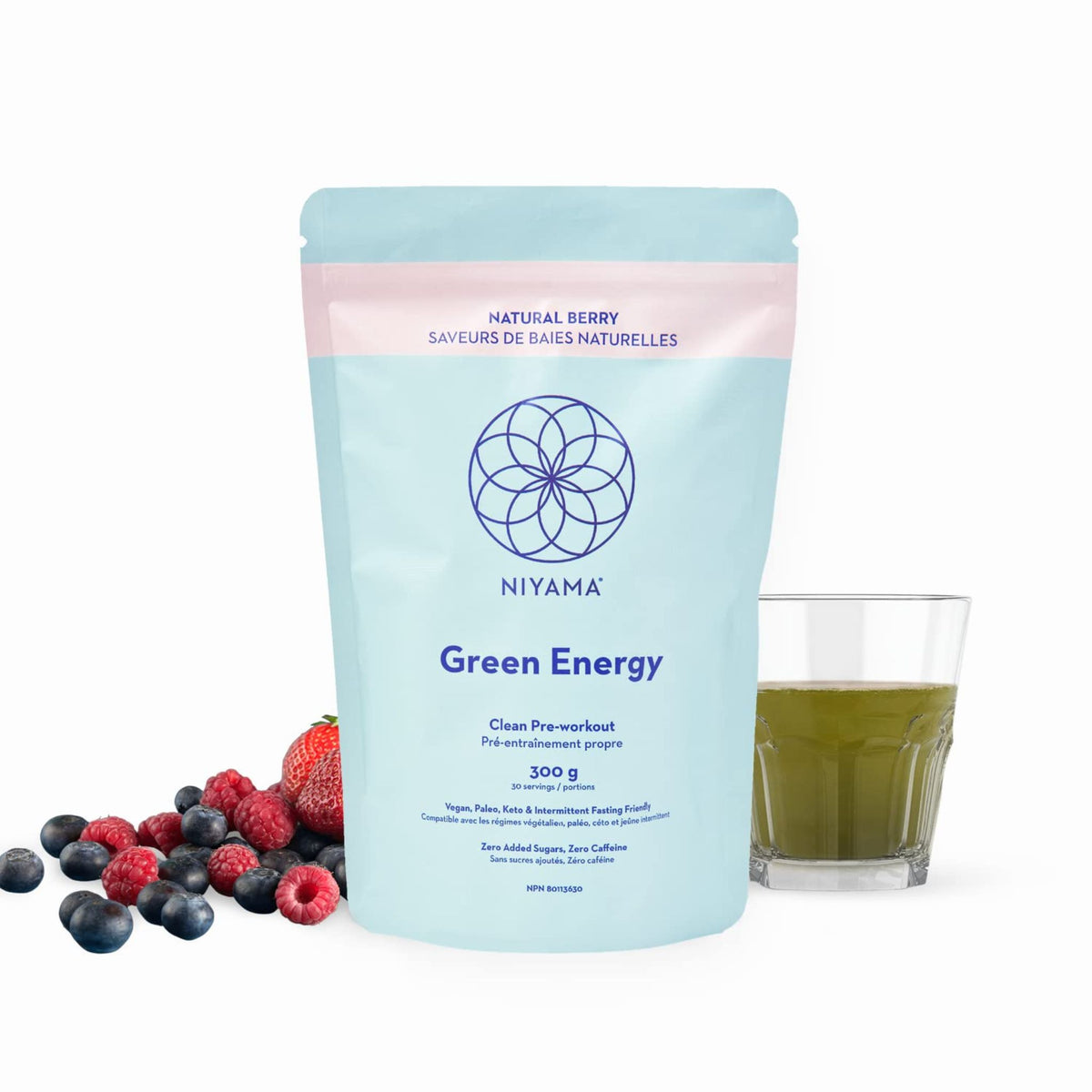 Niyama Green Energy Clean Pre-workout Natural Berry 300g