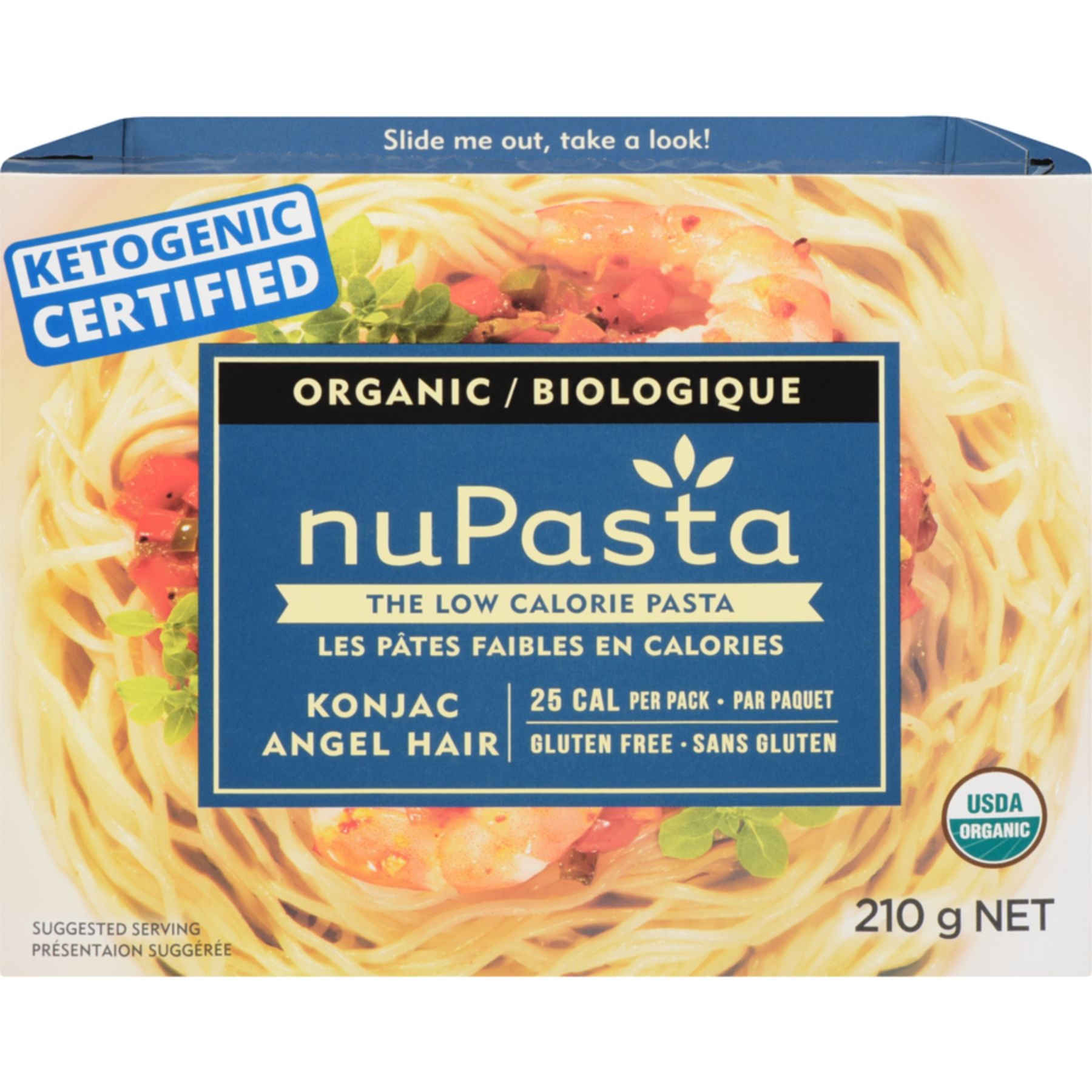 nuPasta Organic Angel Hair Low Calorie Pasta 210g