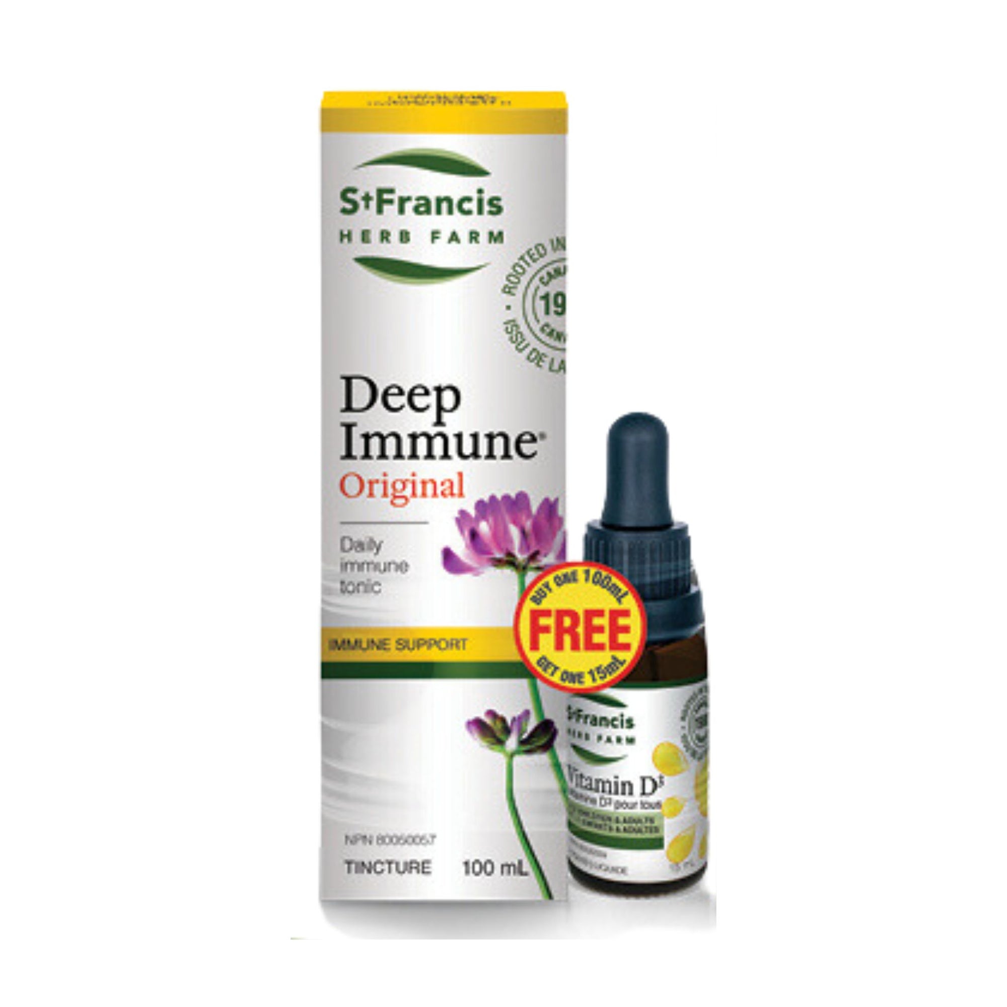St Francis Deep Immune 100ml + Vitamin D3 15ml BONUS