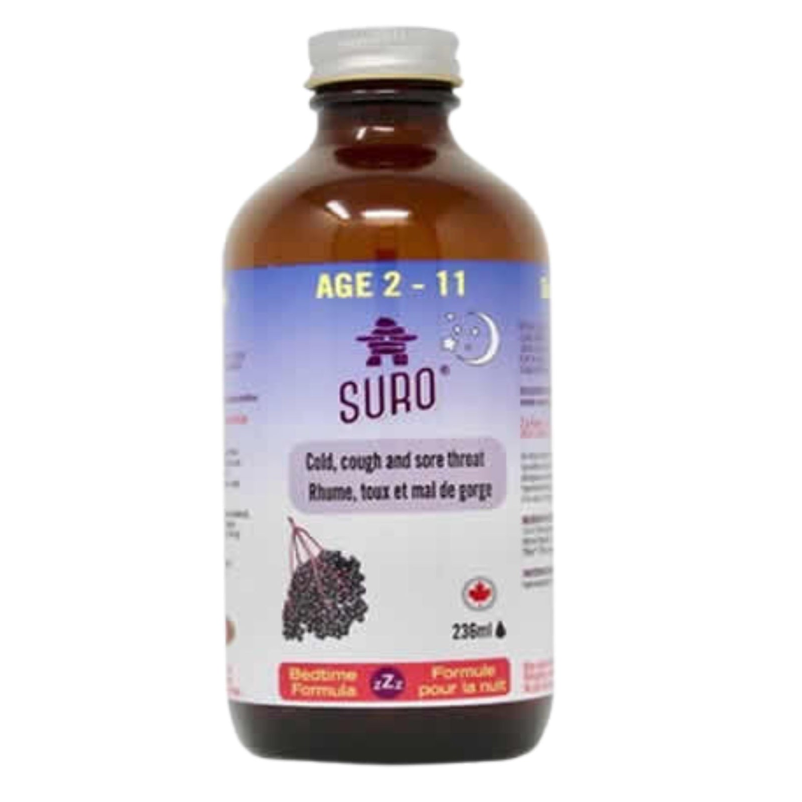 Suro Elderberry Syrup Nighttime KIDS Age 2-11 236ml