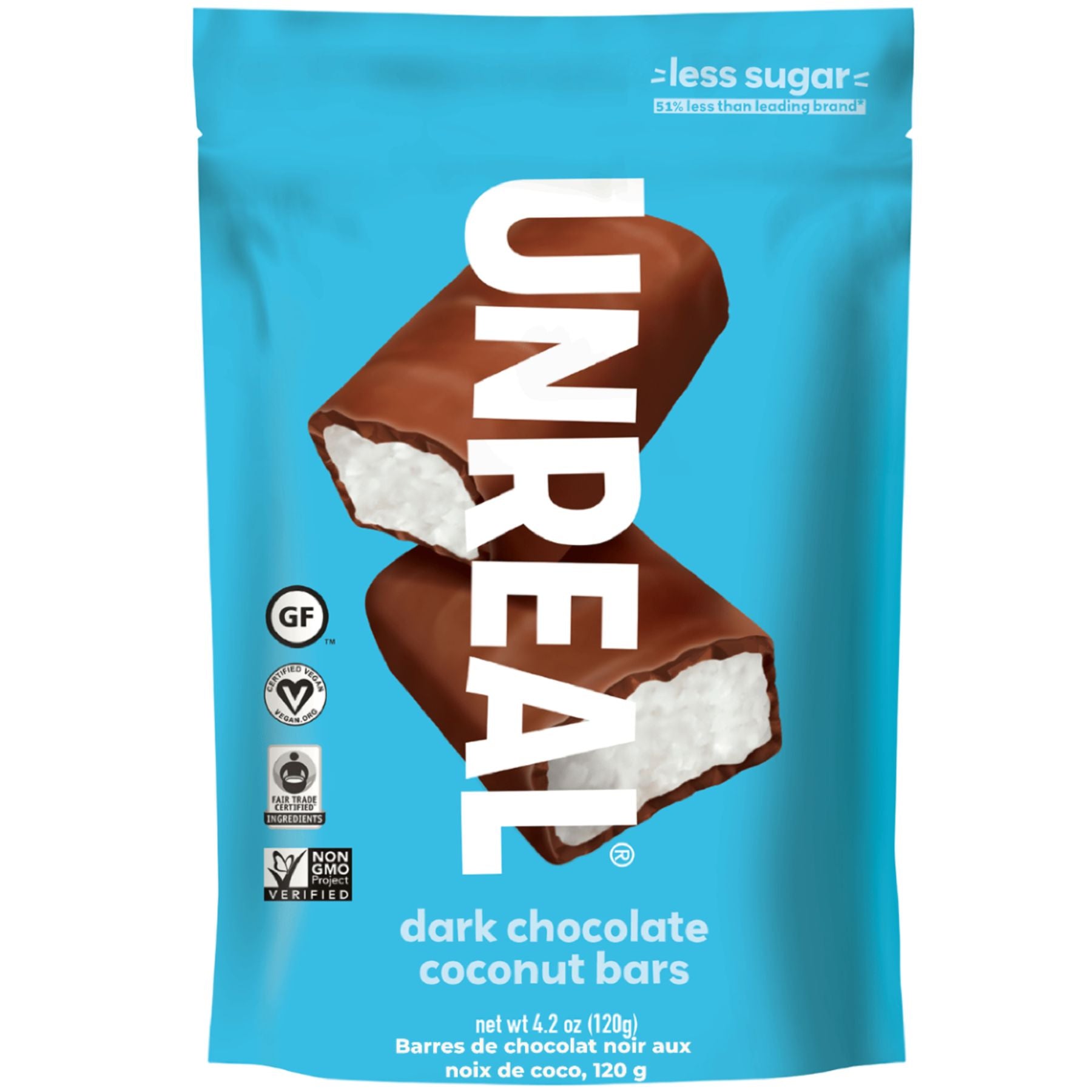 Unreal Dark Chocolate Coconut Bars 120g