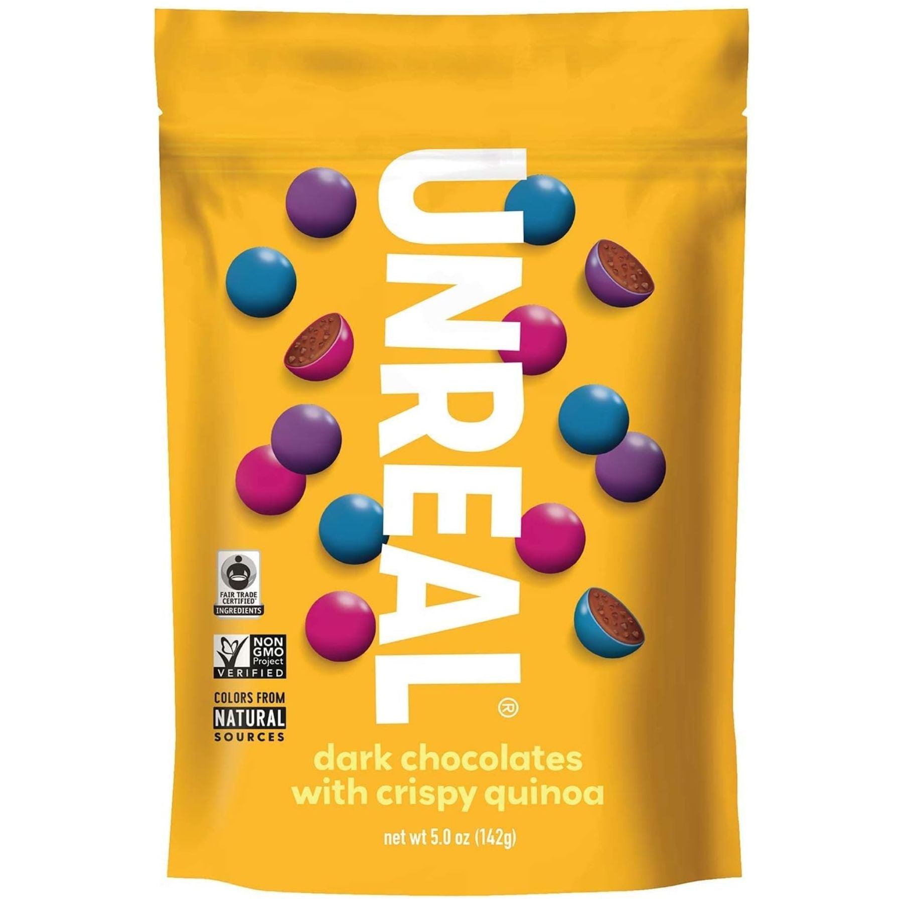 Unreal Dark Chocolate Crispy Quinoa Gems 142g