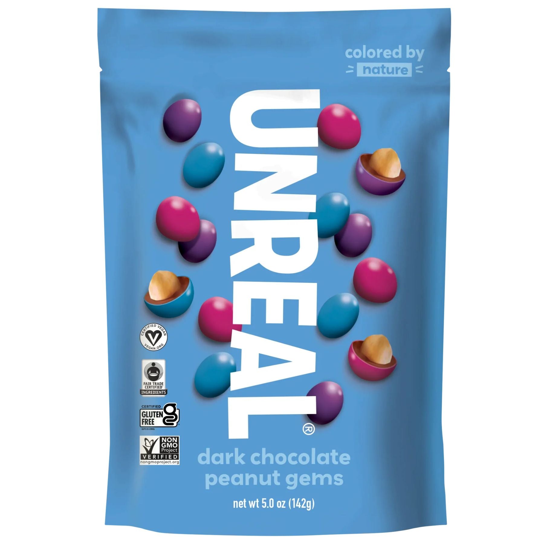 Unreal Dark Chocolate Peanut Gems 142g