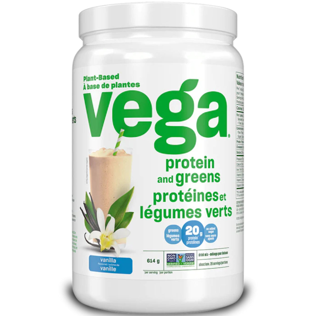 VEGA Plant-Based Protein + Supergreens Vanilla 614g