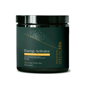 Image of Younited Energy Activator Pineapple Mango 30 Servings, an energy-boosting wellness supplement, available at Fiddleheads Health and Nutrition.