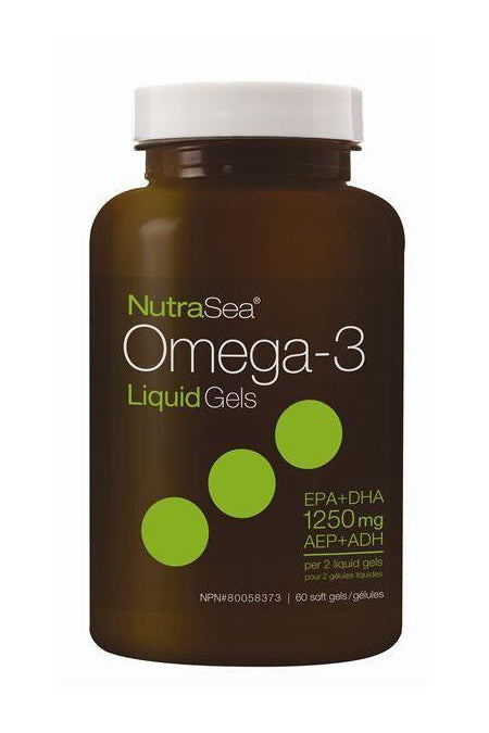 NutraSea Omega-3 Liquid Gels 1250 mg Fresh Mint Flavour 60s