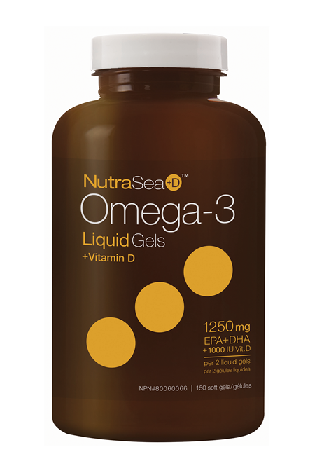 NutraSea+D Omega-3 Liquid Gels 1250 mg Fresh Mint Flavour 150s