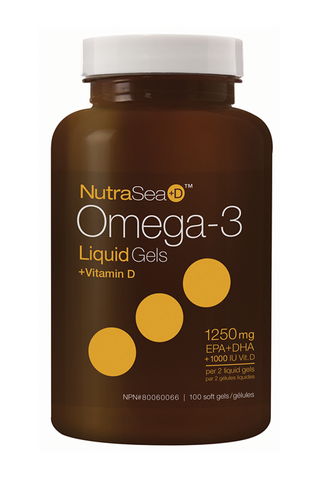 NutraSea+D Omega-3 Liquid Gels 1250 mg Fresh Mint Flavour 100s