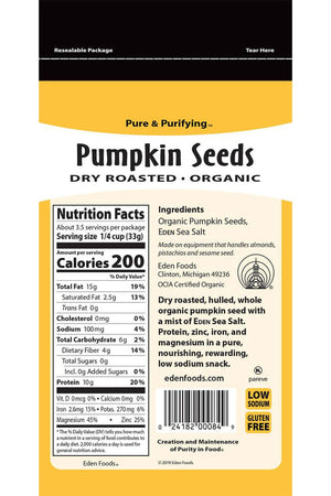 Eden Organic Pumpkin Seeds 113g
