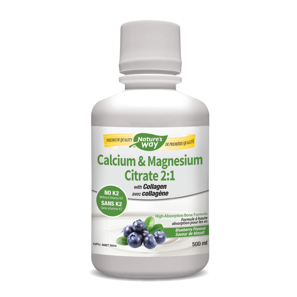Nature's Way Calcium Magnesium Citrate 2:1 BlueBerry 500ml