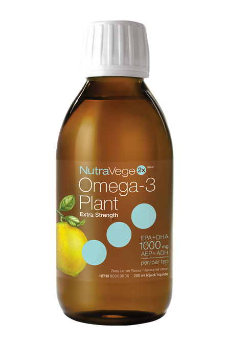 NutraVege Omega-3 Plant Based 1000 mg - Lemon Flavour 200 ml