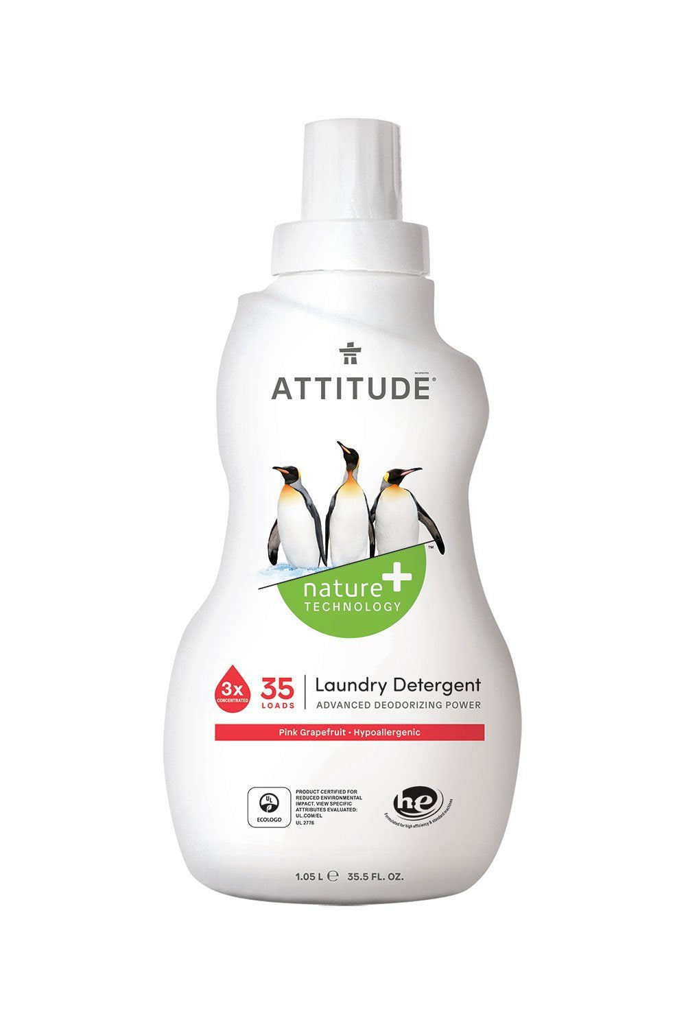 Attitude Nature+ Laundry Detergent - Pink Grapefruit 1.05L