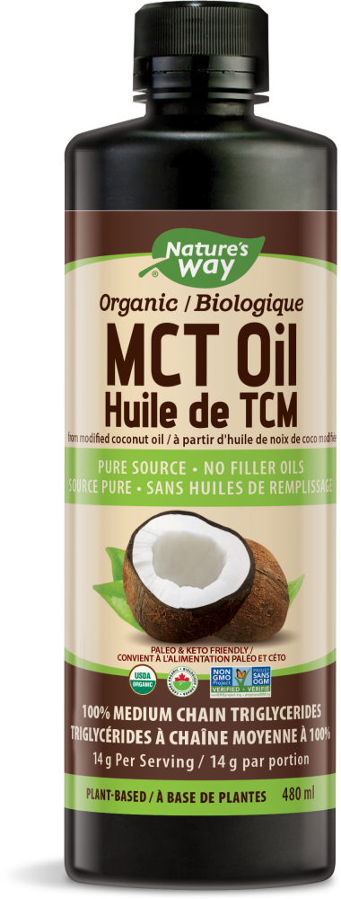 Nature's Way Certified Organic 100% MCT Oil From Coconut 480ml