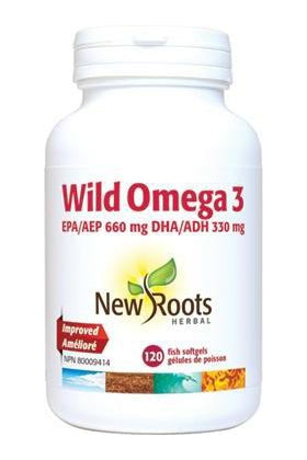 New Roots Wild Omega 3 EPA 660 mg DHA 330 mg 120s