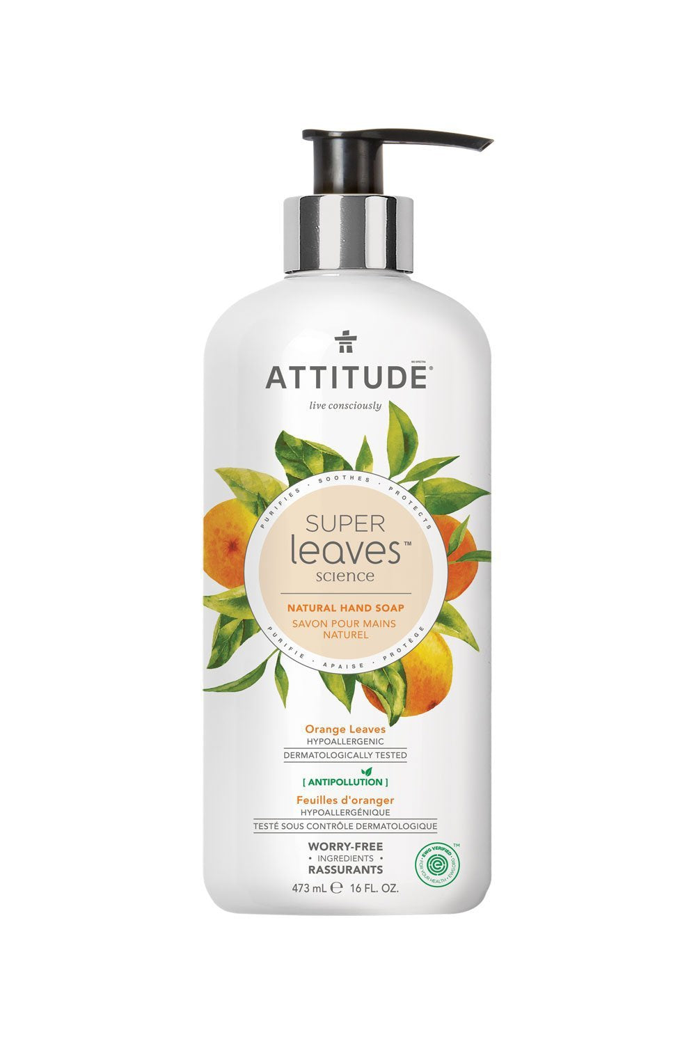 Attitude Super Leaves Liquid Hand Soap Orange Leaves 473ml