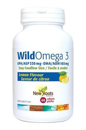 New Roots Wild Omega 3 EPA 330mg DHA 165mg 60s