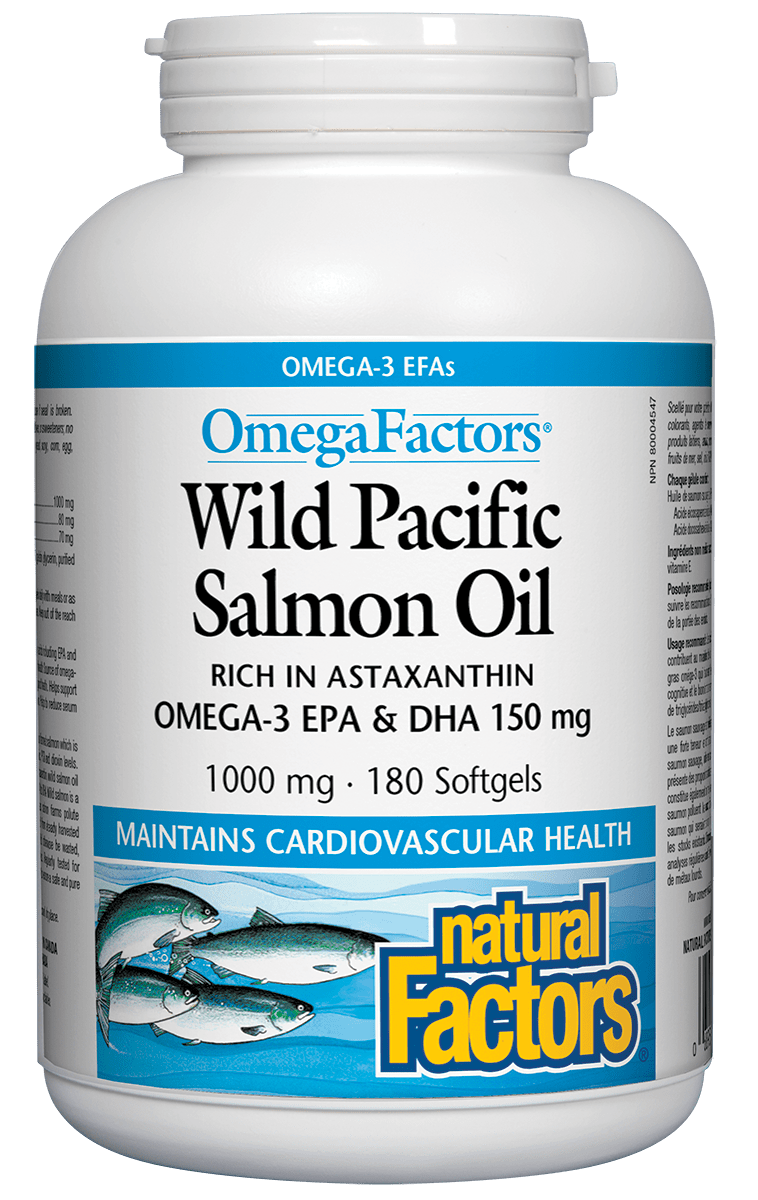 Natural Factors Wild Pacific Salmon Oil 180s