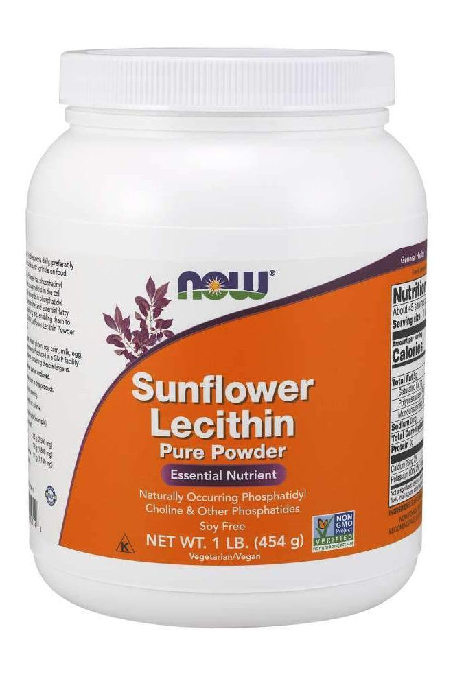 NOW Sunflower Lecithin Pure Powder 454g