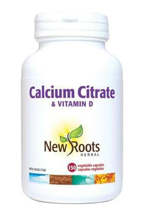 New Roots Calcium Citrate & Vitamin D 150s