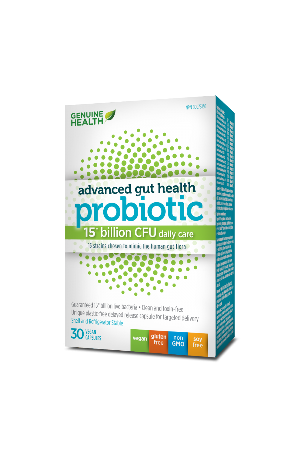 Genuine Health Advanced Gut Health Probiotic 15 Billion CFU 30s