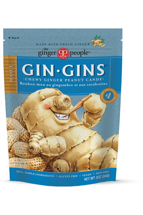 Ginger People Gin Gins Peanut Ginger Chews 84g