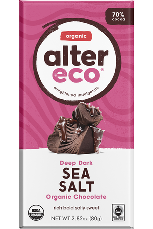 Alter Eco Organic Dark Chocolate Sea Salt Bar 80g