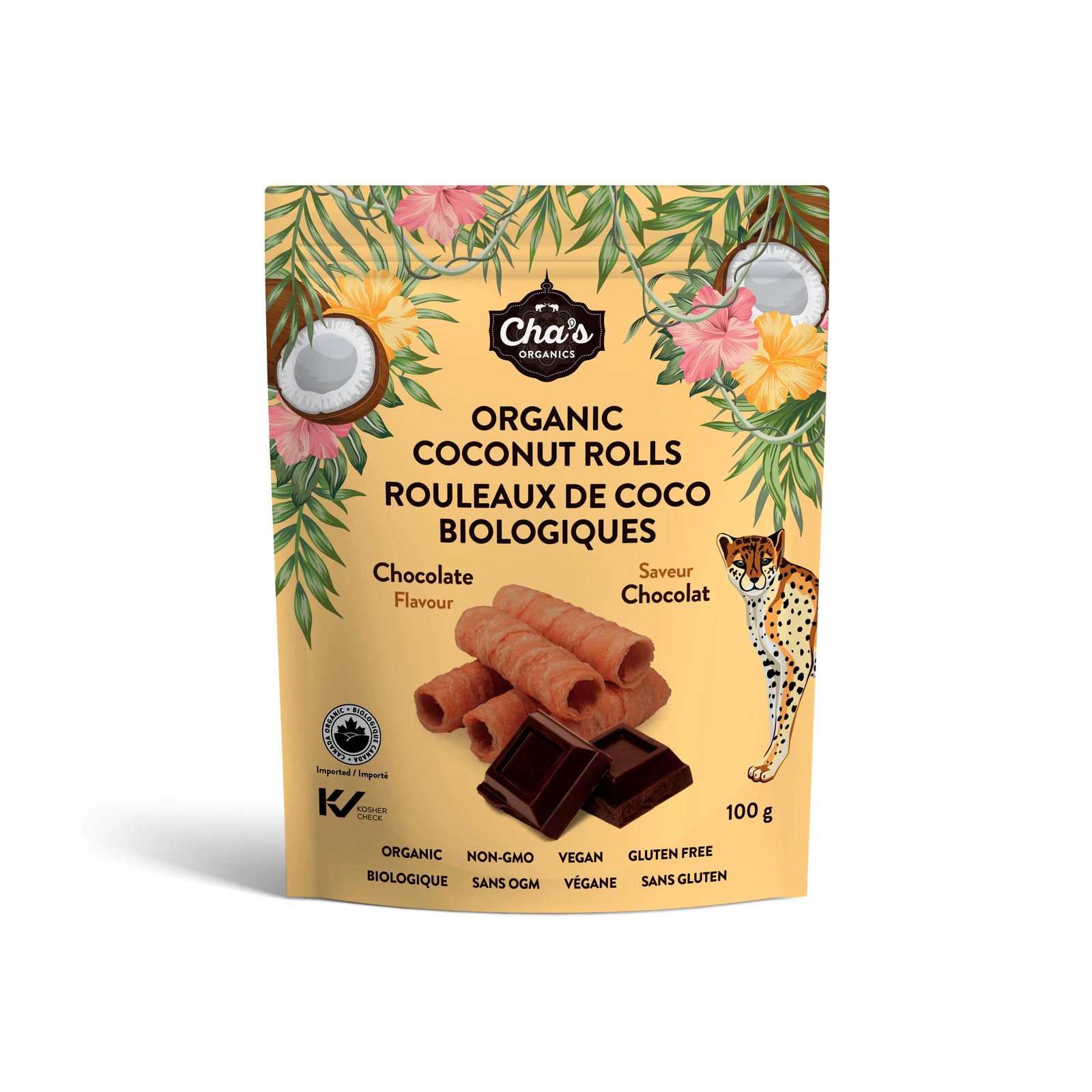 Cha's Chocolate Coconut Rolls 100g
