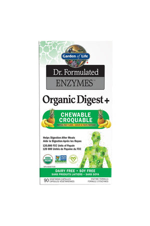 Garden of Life Dr. Formulated Enzymes Organic Digest+ Tropical Fruit Flavour 90s