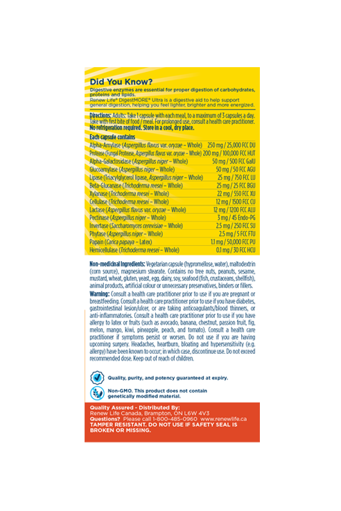 RenewLife DigestMORE Ultra Strength 60S