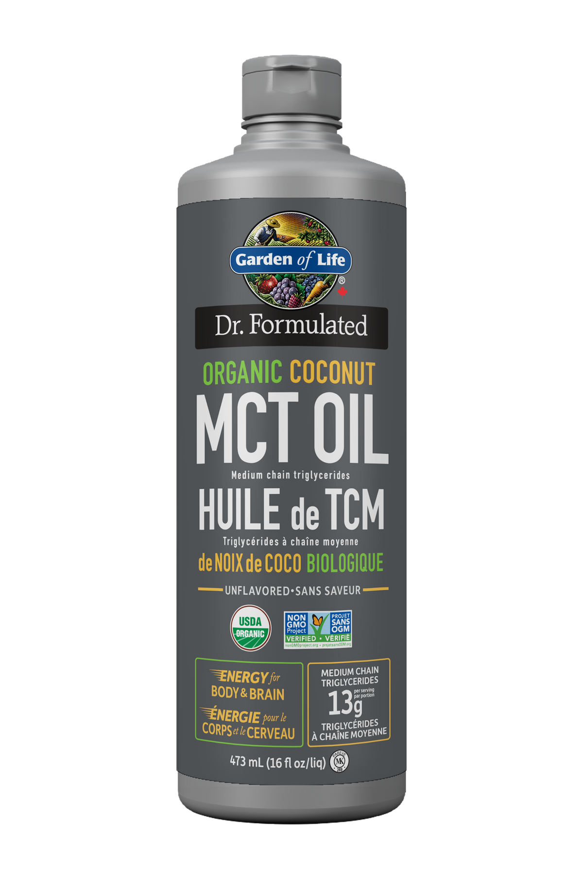 Garden of Life Dr. Formulated 100% Organic Coconut MCT Oil 473ml