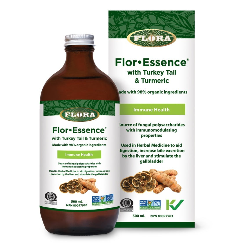 Flora Flor-Essence with Turkey Tail & Turmeric 500ml