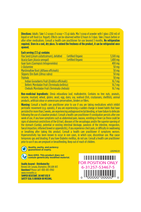 RenewLife FibreSMART® Powder 454g