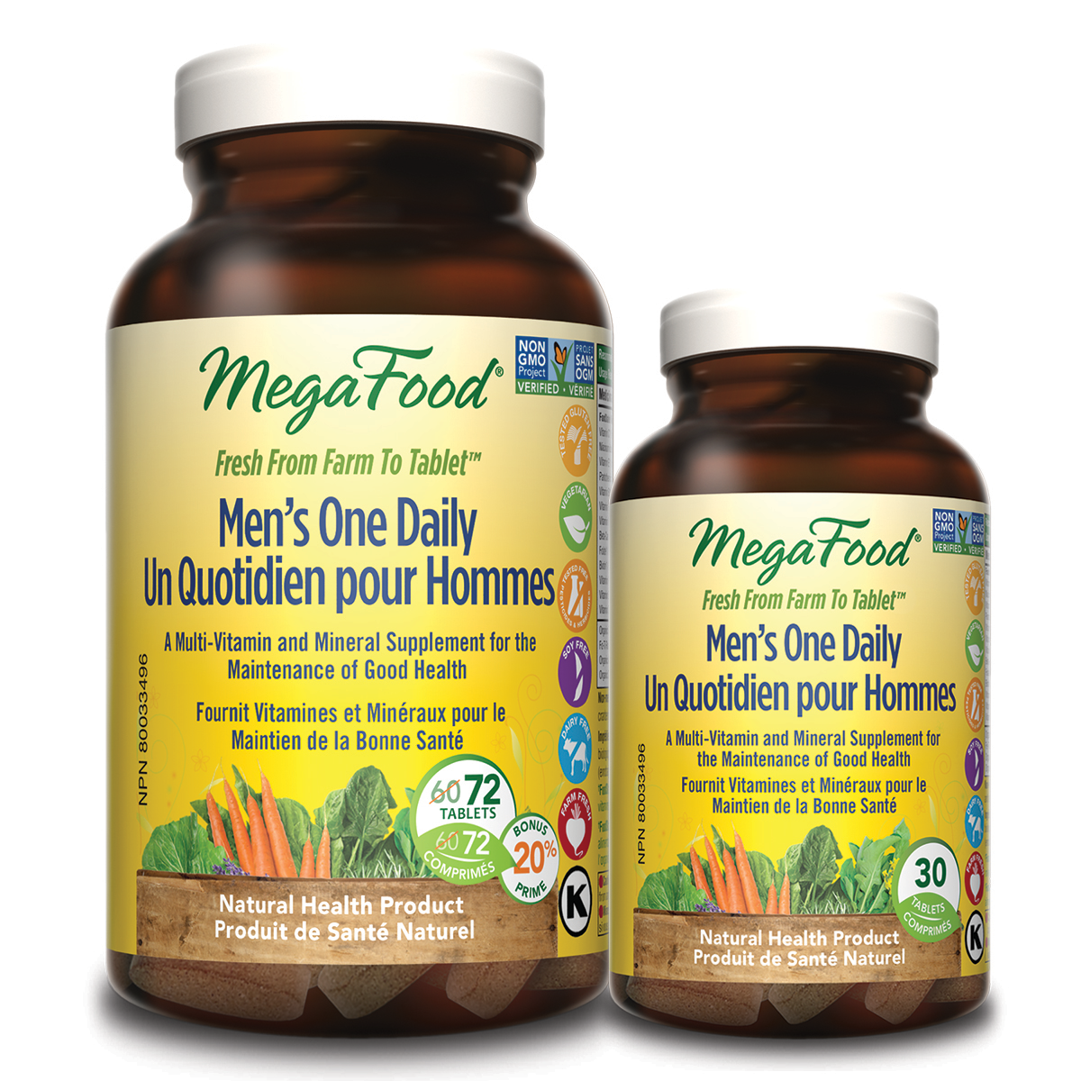 MegaFood Men's One Daily 102s Bonus Size (72s + 30s Free)