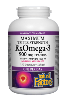Natural Factors RxOmega-3 with Vitamin D3 1000 IU 150s
