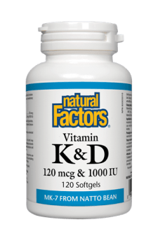 Natural Factors Vitamin K & D 120s