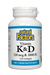 Natural Factors Vitamin K & D 120s