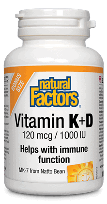 Natural Factors Vitamin K2 + D3 360s