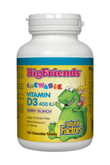 Natural Factors Big Friends Chewable Vitamin D3 400 IU 250s