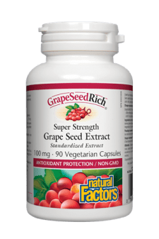 Natural Factors GrapeSeedRich Super Strength Grape Seed Extract 100 mg 90s