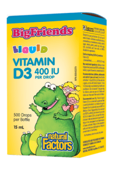 Natural Factors Big Friends Liquid Vitamin D3 400 IU 15 ml