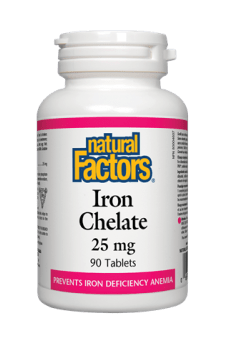 Natural Factors Iron Chelate 25mg 90s