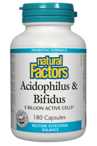 Natural Factors Acidophilus & Bifidus 5 Billion CFU 180s