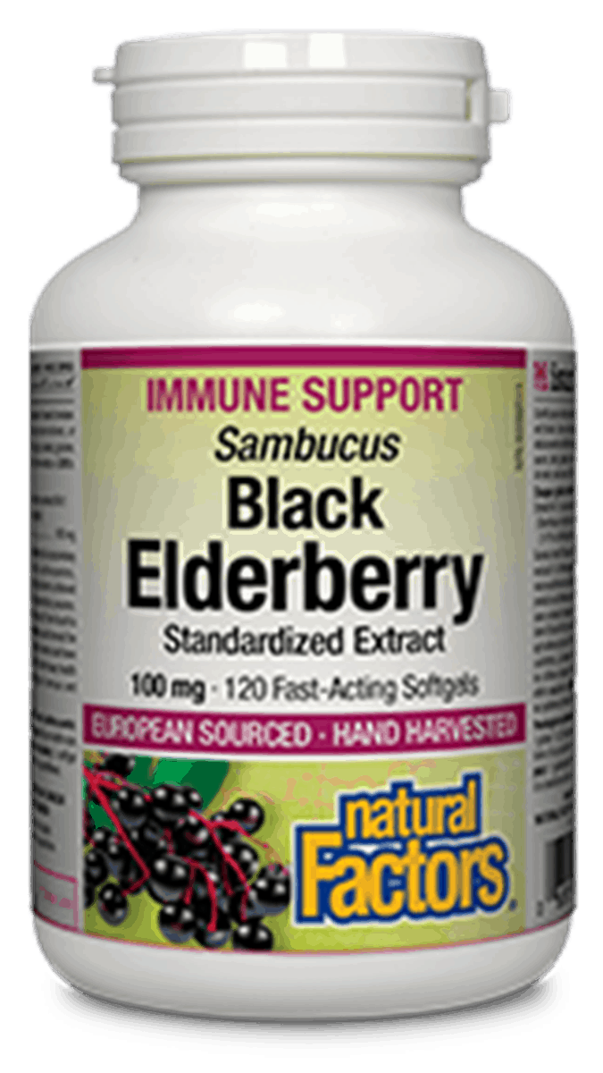 Natural Factors Black Elderberry 100mg 120s