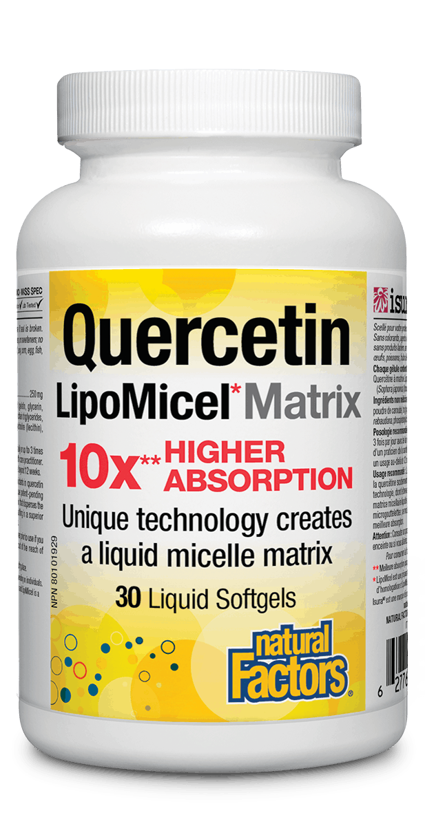 Natural Factors Quercetin LipoMicel 30 Softgels