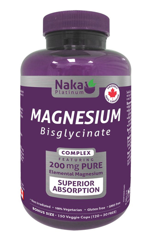 Naka Magnesium Bisglycinate 150s Bonus Size (120 + 30 Free)