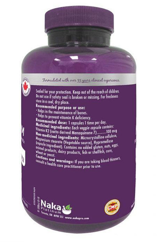 Naka Platinum Vitamin K2 (MK-7) 100mcg 300s